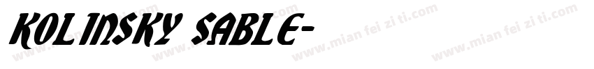 Kolinsky Sable字体转换